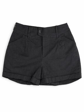 Bella Poque Women’s Shorts Size 7 Charcoal High Waist Cuffed Casual